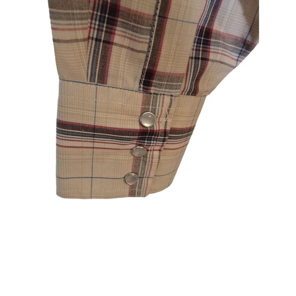 Plains Western Wear Long Sleeve Pearl Snap Button Up Shirt Size Small - Picture 6 of 6